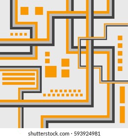 Abstract futuristic background design. Architectural, industrial and scientific design concept works. Lines. Vector illustration.