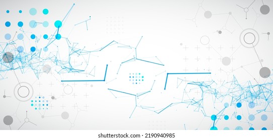 Abstract futuristic background for design works.
Science template, wallpaper or banner with a DNA molecules.