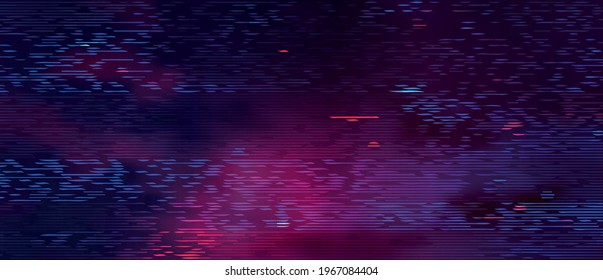 Abstract futuristic background. Digital technology backdrop with glitch