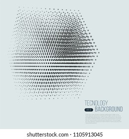 Abstract futuristic background with dots, lines and triangles. Vector illustration.