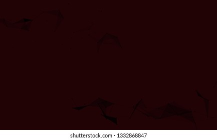 Abstract futuristic background with dots and lines. Vector illustration. Scientific and technological concept, molecular particles and atoms. Big data digital. Polygonal structure.