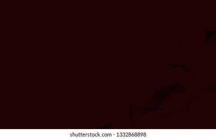 Abstract futuristic background with dots and lines. Vector illustration. Scientific and technological concept, molecular particles and atoms. Big data digital. Polygonal structure.