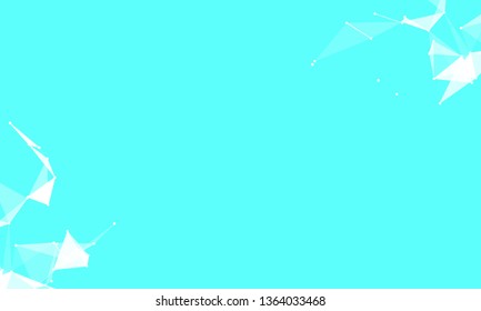 Abstract futuristic background with dots and lines. Vector illustration. Scientific and technological concept, molecular particles and atoms. Big data digital. Polygonal structure.