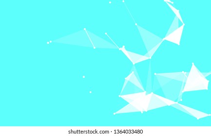 Abstract futuristic background with dots and lines. Vector illustration. Scientific and technological concept, molecular particles and atoms. Big data digital. Polygonal structure.