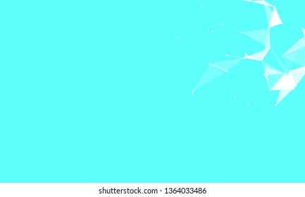 Abstract futuristic background with dots and lines. Vector illustration. Scientific and technological concept, molecular particles and atoms. Big data digital. Polygonal structure.