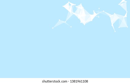Abstract futuristic background with dots and lines. Vector illustration. Scientific and technological concept, molecular particles and atoms. Big data digital. Polygonal structure.