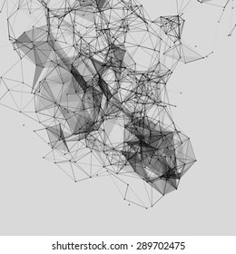 Resumen de fondo futurista con puntos y líneas. Ilustración vectorial.