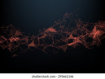 Abstract futuristic background with dots and lines. Vector illustration.
