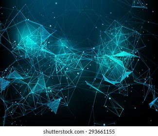 Abstract futuristic background with dots and lines. Vector illustration.