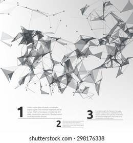 Abstract futuristic background with dots and lines. Vector illustration.