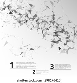 Abstract futuristic background with dots and lines. Vector illustration.