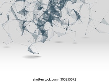 Abstract futuristic background with dots and lines. Vector illustration.