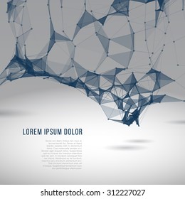 Abstract futuristic background with dots and lines. Vector illustration.