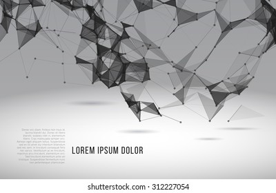 Abstract futuristic background with dots and lines. Vector illustration.