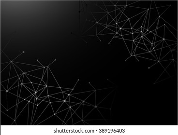Abstract futuristic background with dots and lines. Vector illustration.