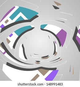 Abstract futuristic background, dynamic illustration.