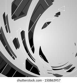 Abstract futuristic background, dynamic illustration.