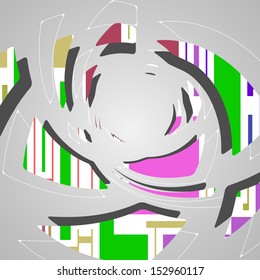 Abstract futuristic background, dynamic illustration.