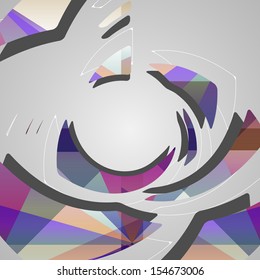 Abstract futuristic background, dynamic illustration.