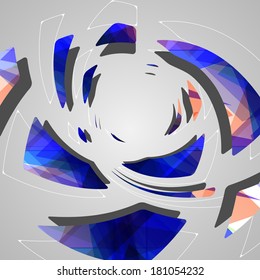 Abstract futuristic background, dynamic illustration.