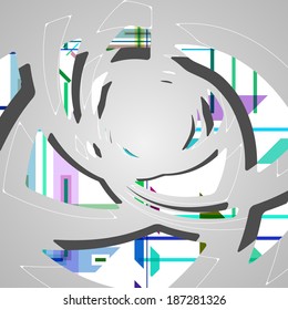 Abstract futuristic background, dynamic illustration.