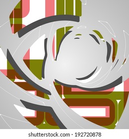 Abstract futuristic background, dynamic illustration.