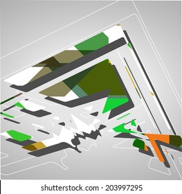 Abstract futuristic background, dynamic illustration.