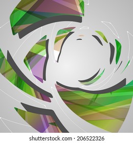 Abstract futuristic background, dynamic illustration.