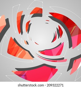 Abstract futuristic background, dynamic illustration.