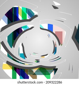 Abstract futuristic background, dynamic illustration.
