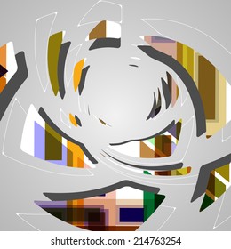 Abstract futuristic background, dynamic illustration.