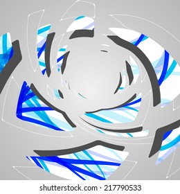 Abstract futuristic background, dynamic illustration.
