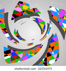 Abstract futuristic background, dynamic illustration.