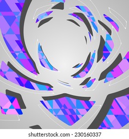 Abstract futuristic background, dynamic illustration.
