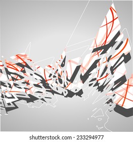Abstract futuristic background, dynamic illustration.