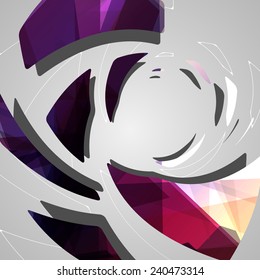 Abstract futuristic background dynamic illustration.