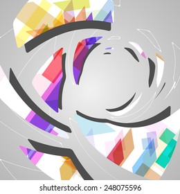 Abstract futuristic background dynamic illustration.