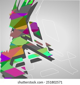 Abstract futuristic background dynamic illustration.