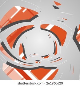 Abstract futuristic background dynamic illustration.
