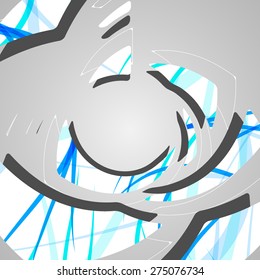 Abstract futuristic background, dynamic illustration.