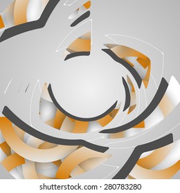 Abstract futuristic background, dynamic illustration