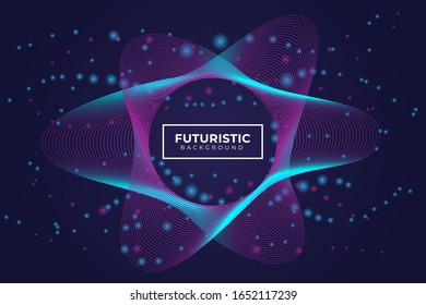 Abstract Futuristic background. Dynamic shapes composition. Eps10 vector