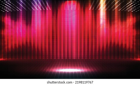 abstract futuristic background of empty stage arena stadium spotlgiht stage background