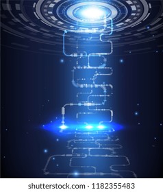 Abstract futuristic background, future telecom illustration. Digital innovation background