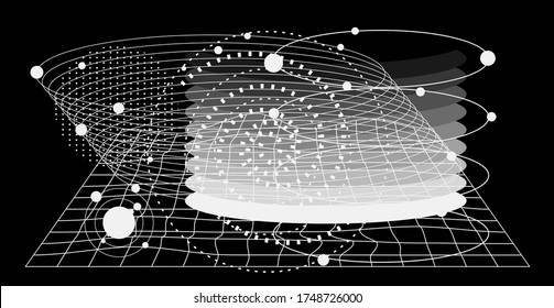 Abstract futuristic background with geometric elements.