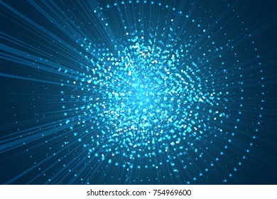 Abstract futuristic background with glowing elements