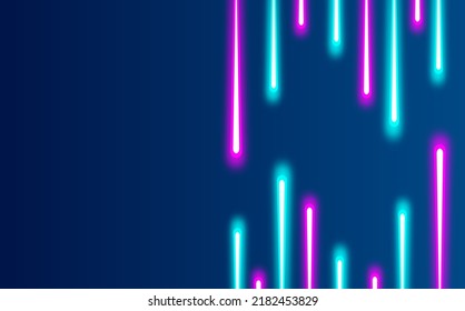 Abstrakter futuristischer Hintergrund mit leuchtendem Lichteffekt. blauer und rosafarbener Neonfarbbanner, Vektorgrafik
