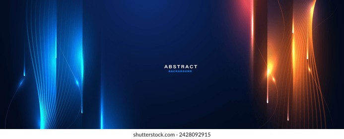 Abstract futuristic background with glowing light effect.Vector illustration.