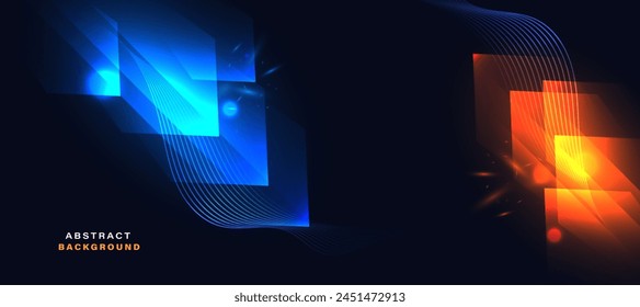 Abstractas fondo futurista con efecto de luz brillante.Ilustración vectorial.