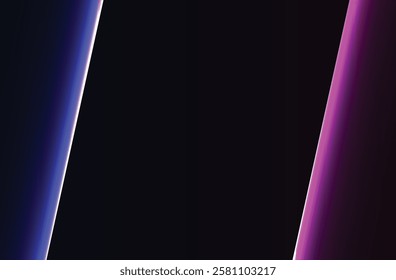 Abstract futuristic background with glowing light effect. Vector illustration. blue, red and pink light lines with speed motion blur effect on dark blue background. Vector illustration